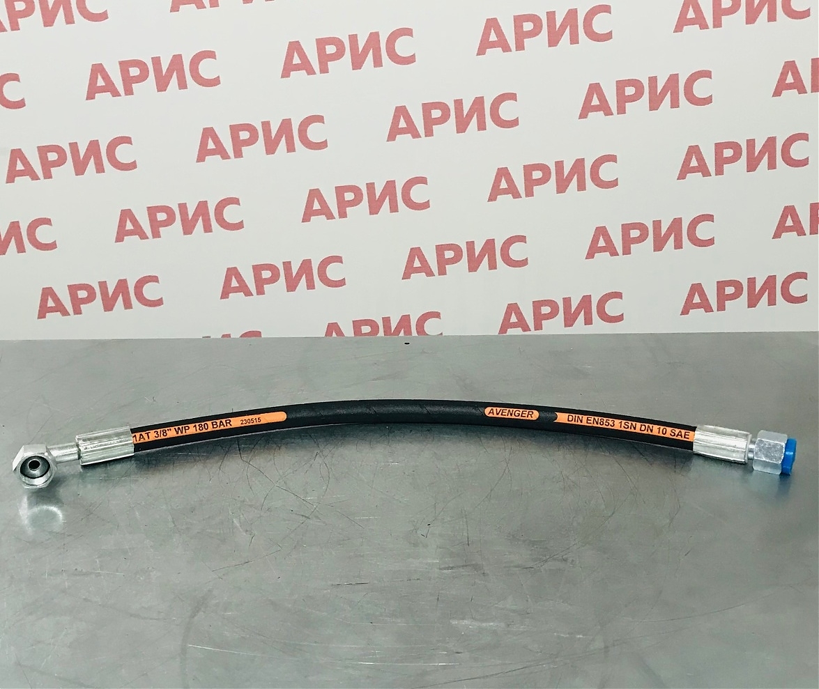 РВД 24-0.45 м (Dу10 М20х1.5)180bar-0/90 гнутый штуцер 1SN внутренний d-10 мм